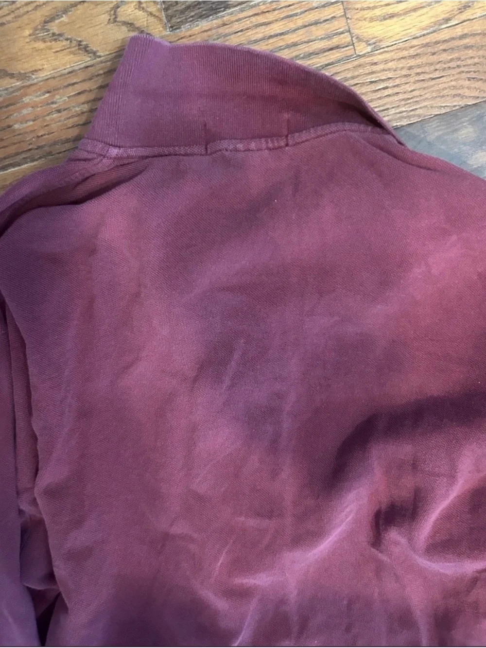 Ralph Lauren Long-Sleeve Polo in Deep Burgundy with Yellow Pony